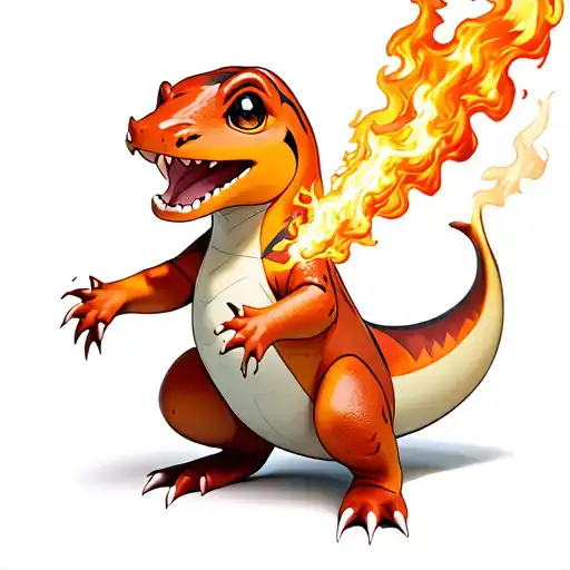 Charmander Spitting Fire