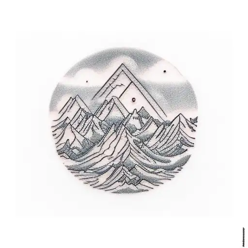 Mountain Behind Wave