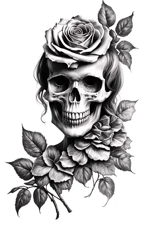 Women Rose Skull