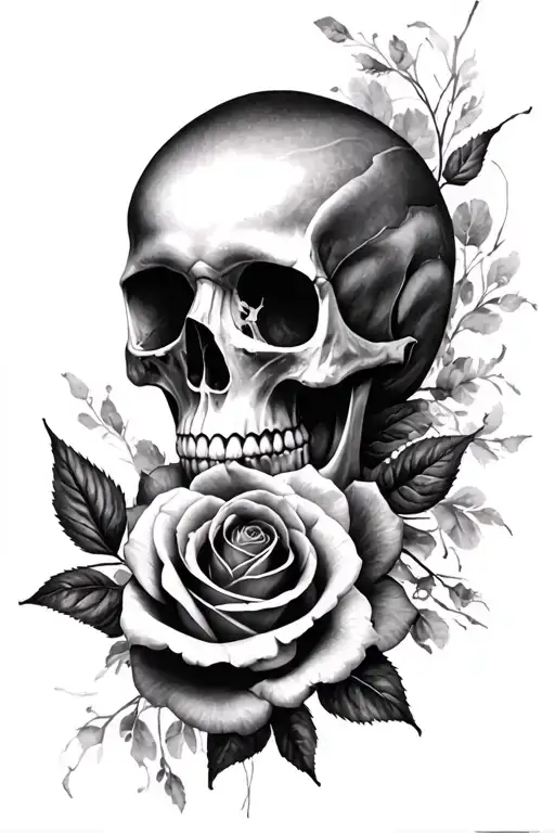 Women Rose Skull