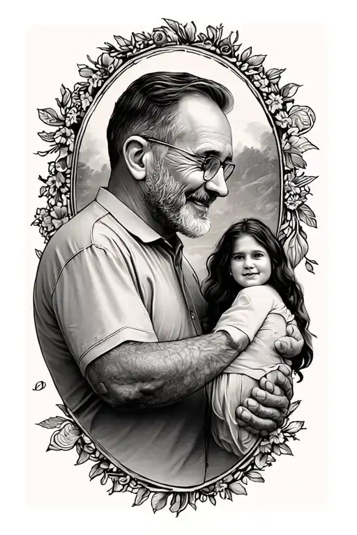 Memorial Dad Holding Hands