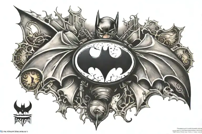 Batman Logo And A Ladybug Sitting On Top