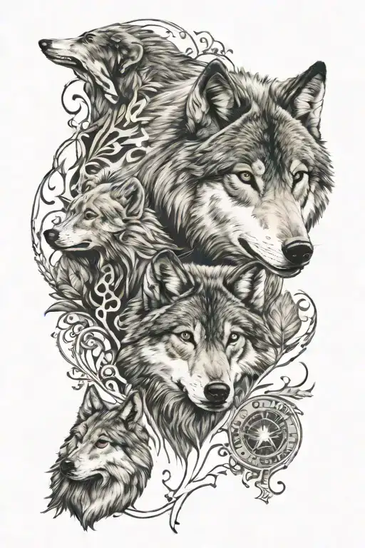 Wolf And Hermine And Caduce
