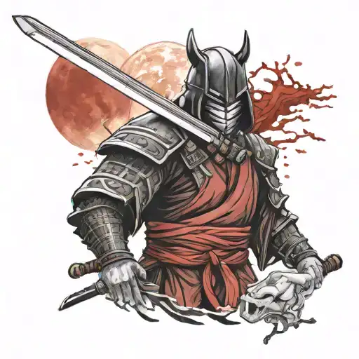Katana And Blood Moon