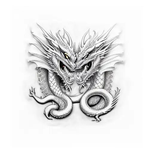 Dragon Y Oso Luchando