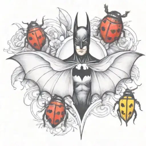 Batman Logo With Lady Bug Inspired