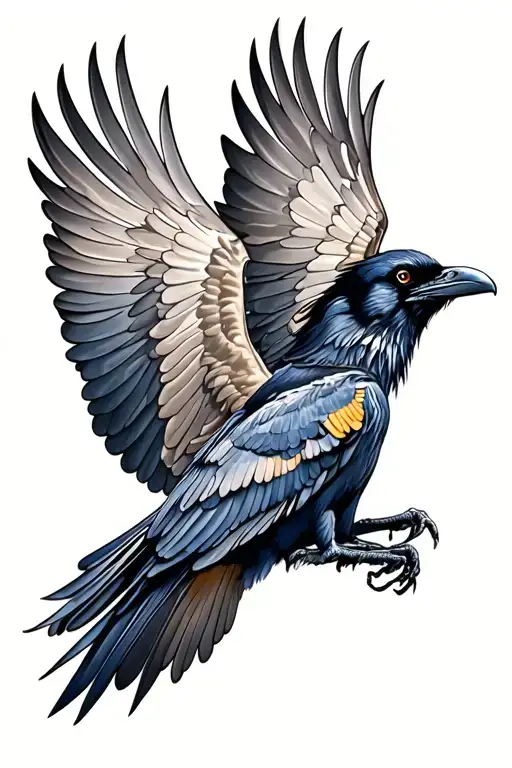 Bipolar Raven Flying