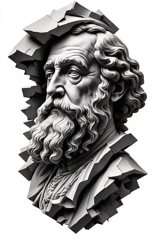 Fragmented Sculpture Of Galileo Galilea