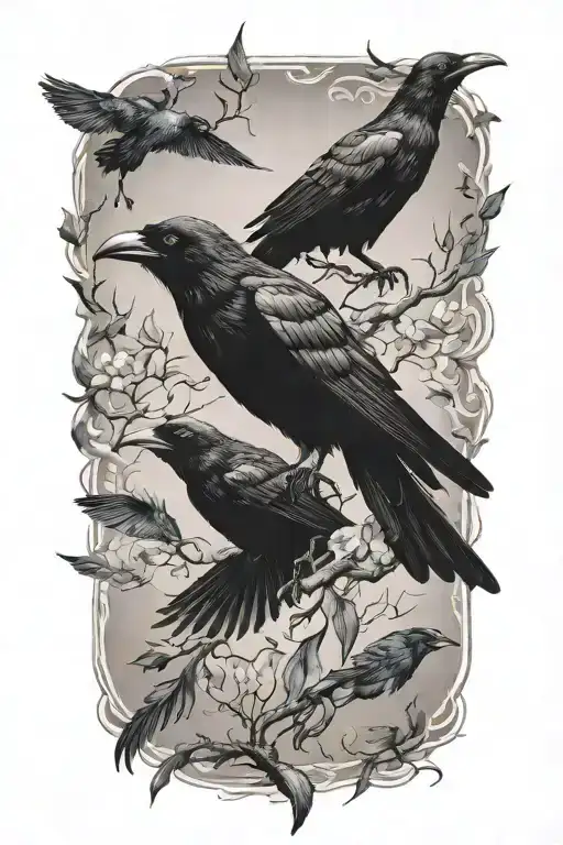 Crows Flying