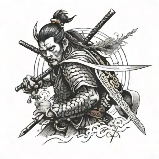 Samurai Pierced By Arrows