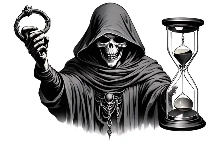 The Reaper Holding A Hourglass