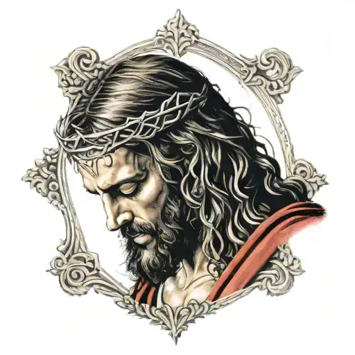 Realistic Jesus Christ Looking Down