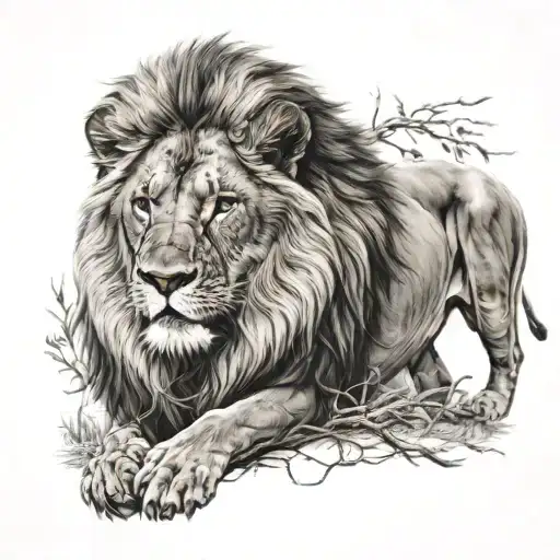 Lion Wearing