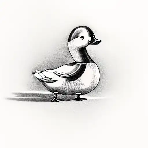 A Duck With A Pipe And A Goth Background