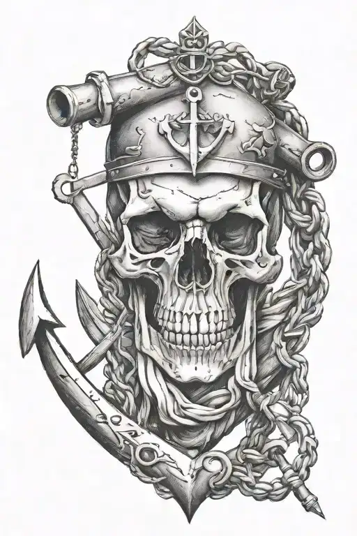 Skull Anchor 12345