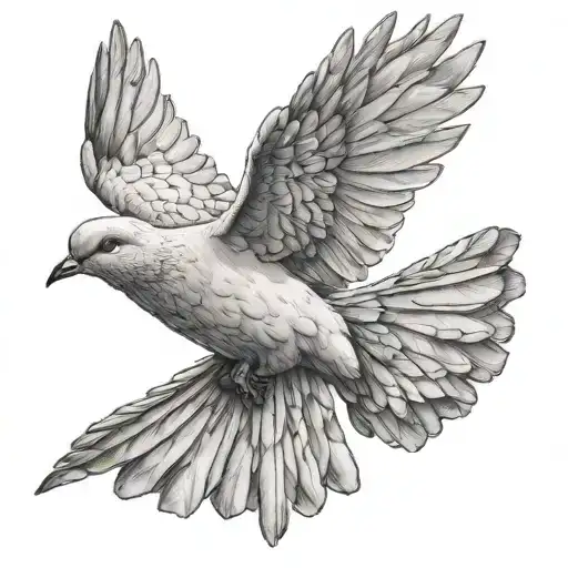 Dove Flying