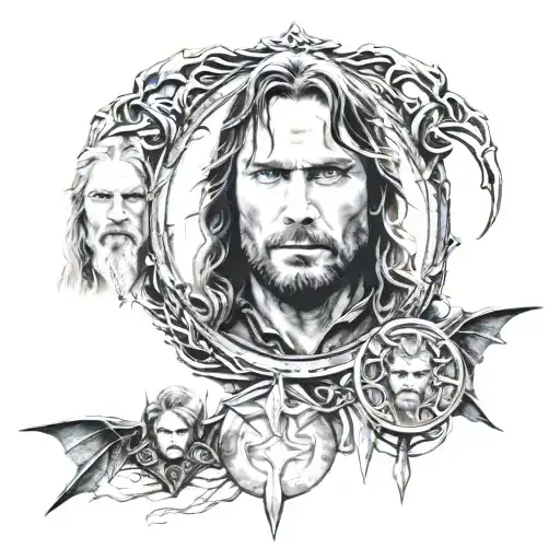 Lord Of The Rings Gimli Aragorn Legolas And The Ring