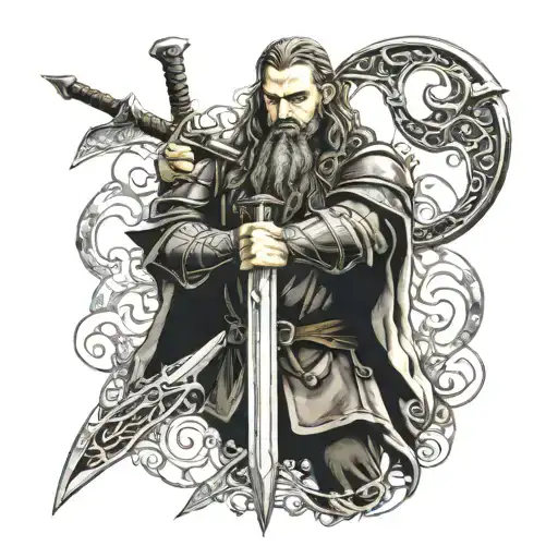 Lord Of The Rings Aragorns Sword Legolas Bow Gimli Axe