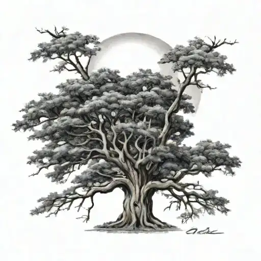 One Big Tree With A Big Treecrown And A Sky View