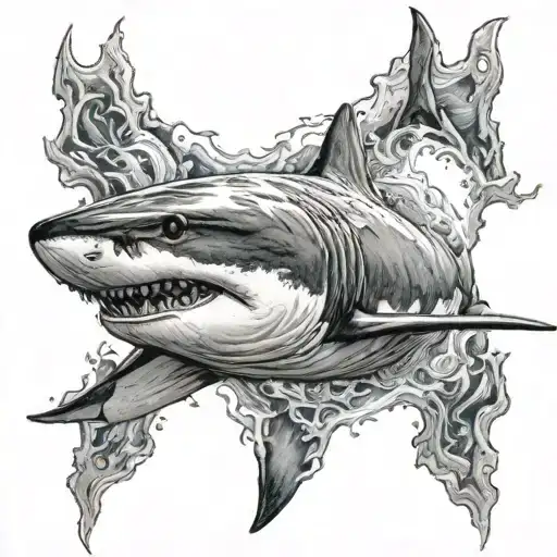 Great White Shark Emerging