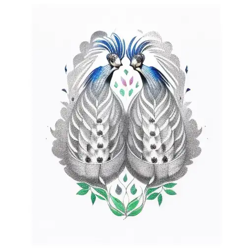 Peafowl And Crow Fighting