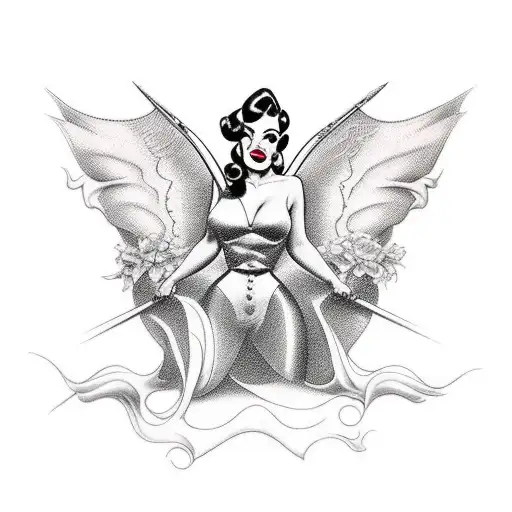 Pin Up Women Good Vs Evil