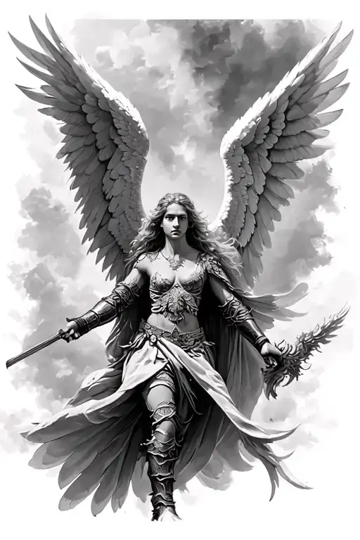 Angel Warrior Flying