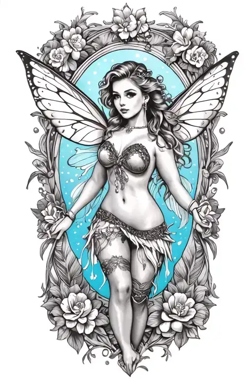 Pinup Fairy Modern Fantasy Style