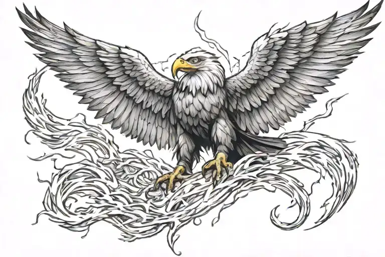 Roman Imperial Eagle Holding Thunder Lightning