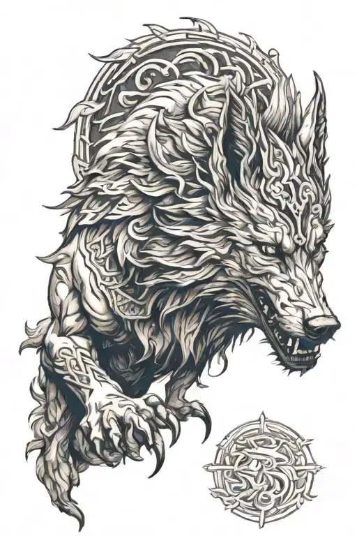 Nordic Mythology Tyr Fenrir