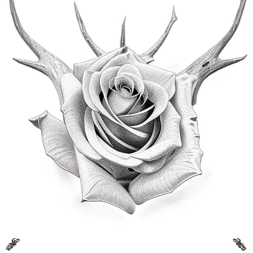 Rose With Deer