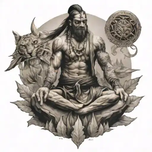 A Warrior Meditating