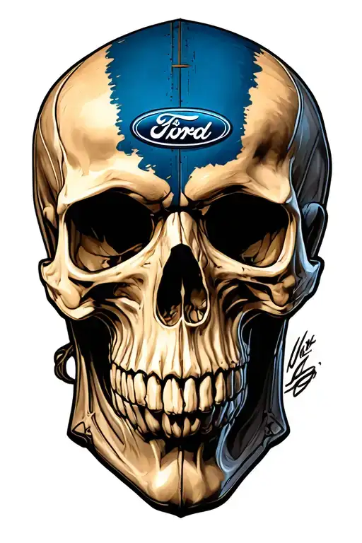 Ford Truck Driver Skull