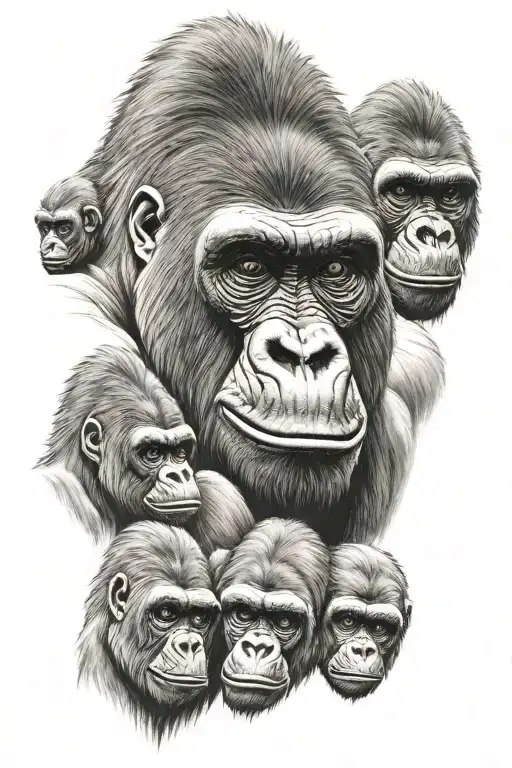 Gorilla Family And All