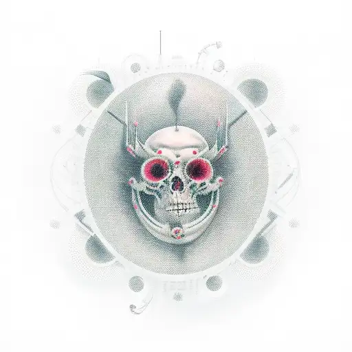 A Music Producer Sitting On A Throne Made Of Tattoo Guns