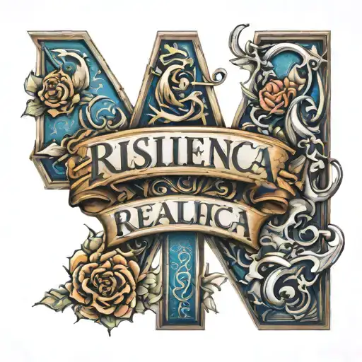 Colored Letters With The Word Risilencia