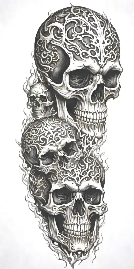 Skulls And Flames