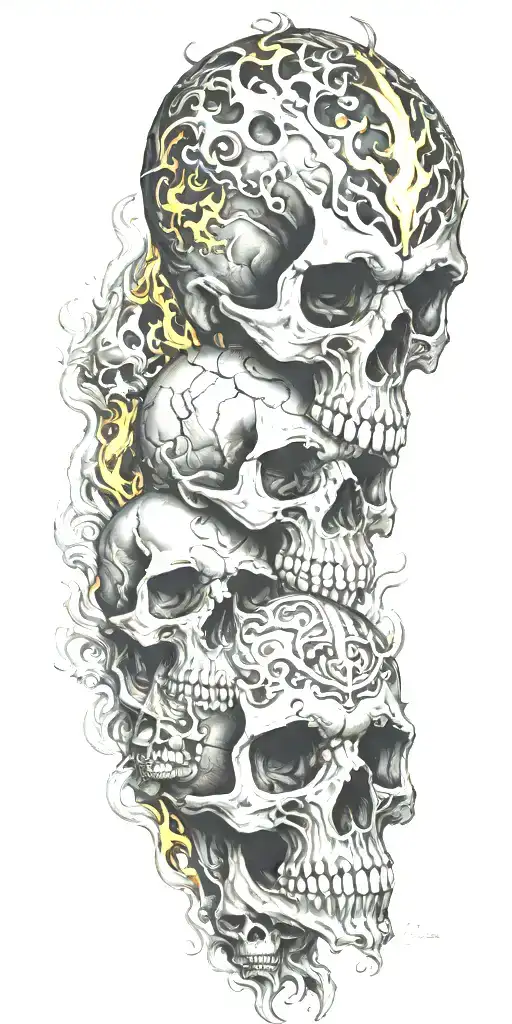 Skulls And Flames