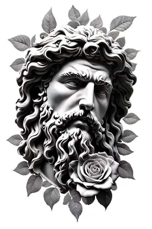 Zeus Face With Rose No Leaves