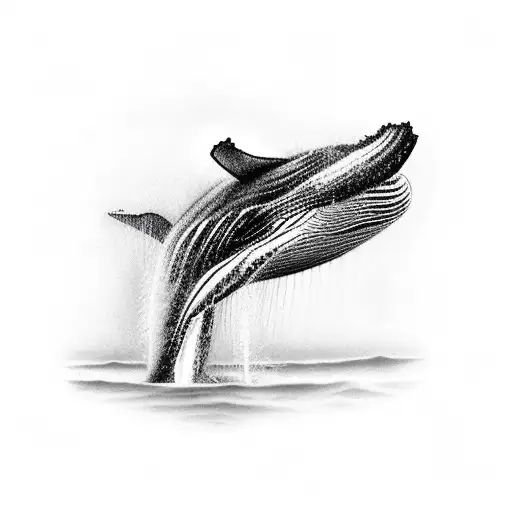 Realistic Portrait Of A Majestic Humpback Whale