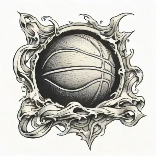 Basketball With Number 2 Inside Symbolizing Strength