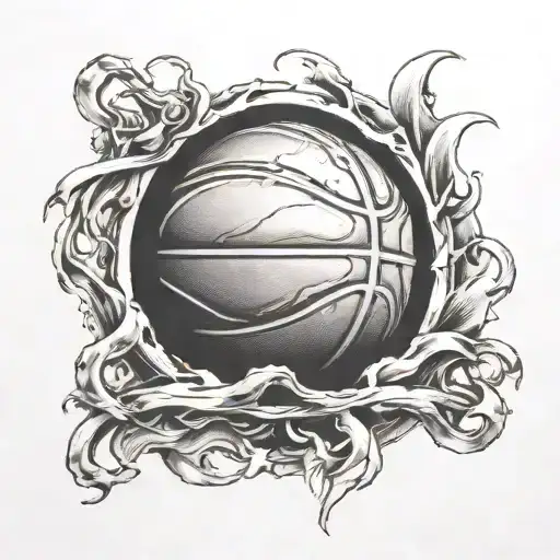Basketball With Number 2 Inside Symbolizing Strength