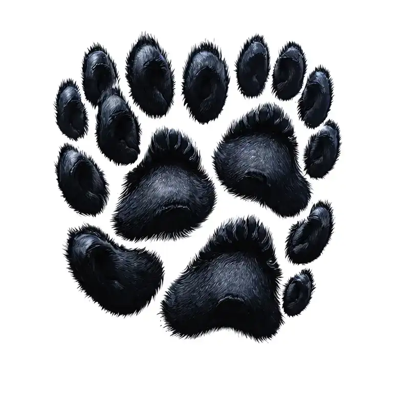 3 Paw Prints Forming The Shape