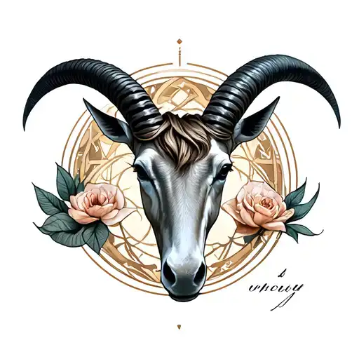 Capricorn Zodiac Sign Inside Representing The Client's Love