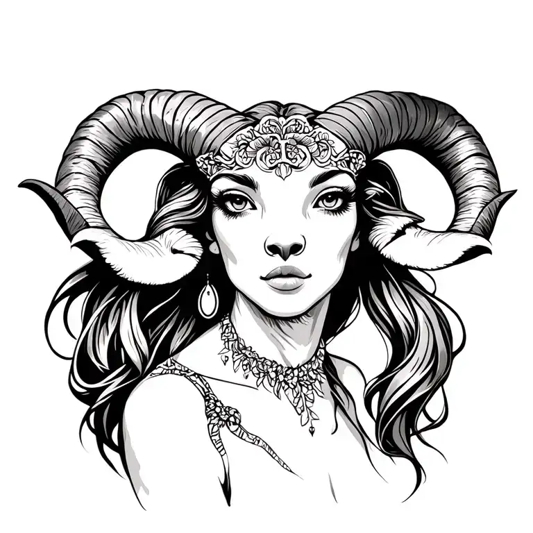 Capricorn Zodiac Sign Ram And Symbol Pretty Woman