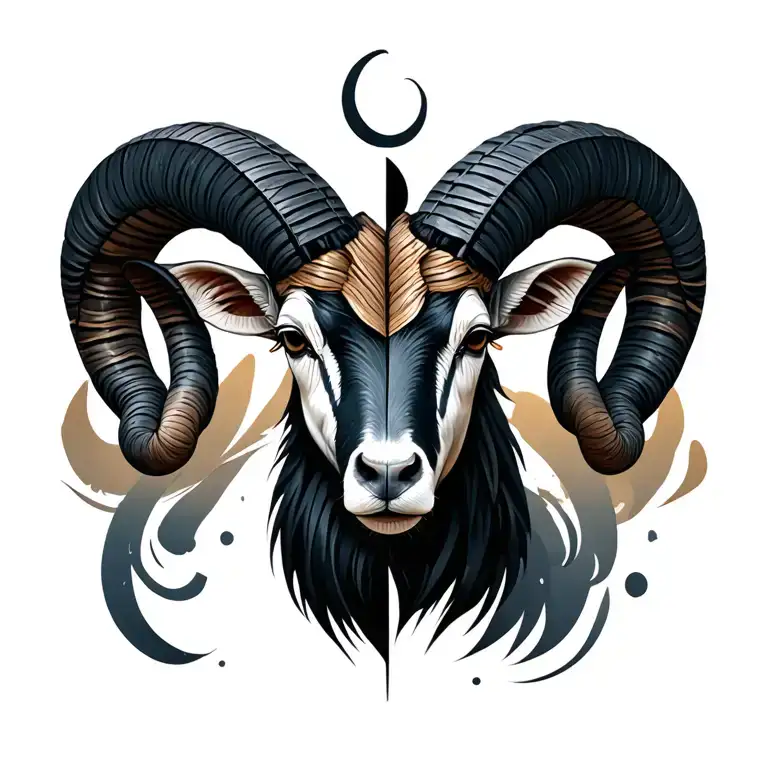 Capricorn Zodiac Sign Half Ram Half Pretty House