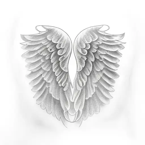 Angel Wing With Personalized Writing From Someone That Passed