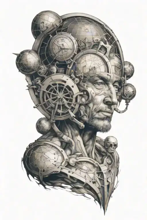 Atlas Carrying World On His Shoulder Forearm Sleeve