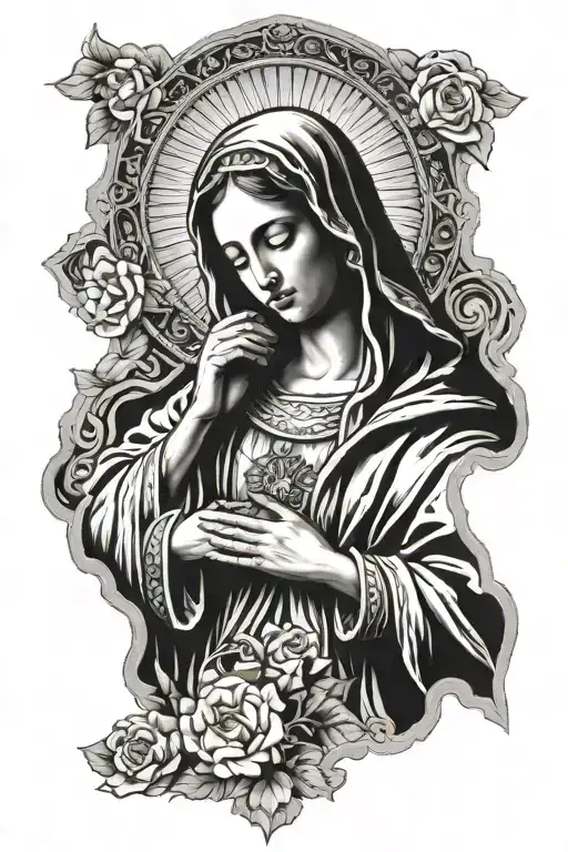 Black Virgin Mary Praying