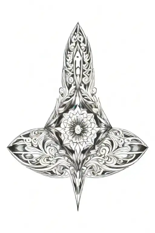 Sternum Tattoo Geo Symteric Shapes